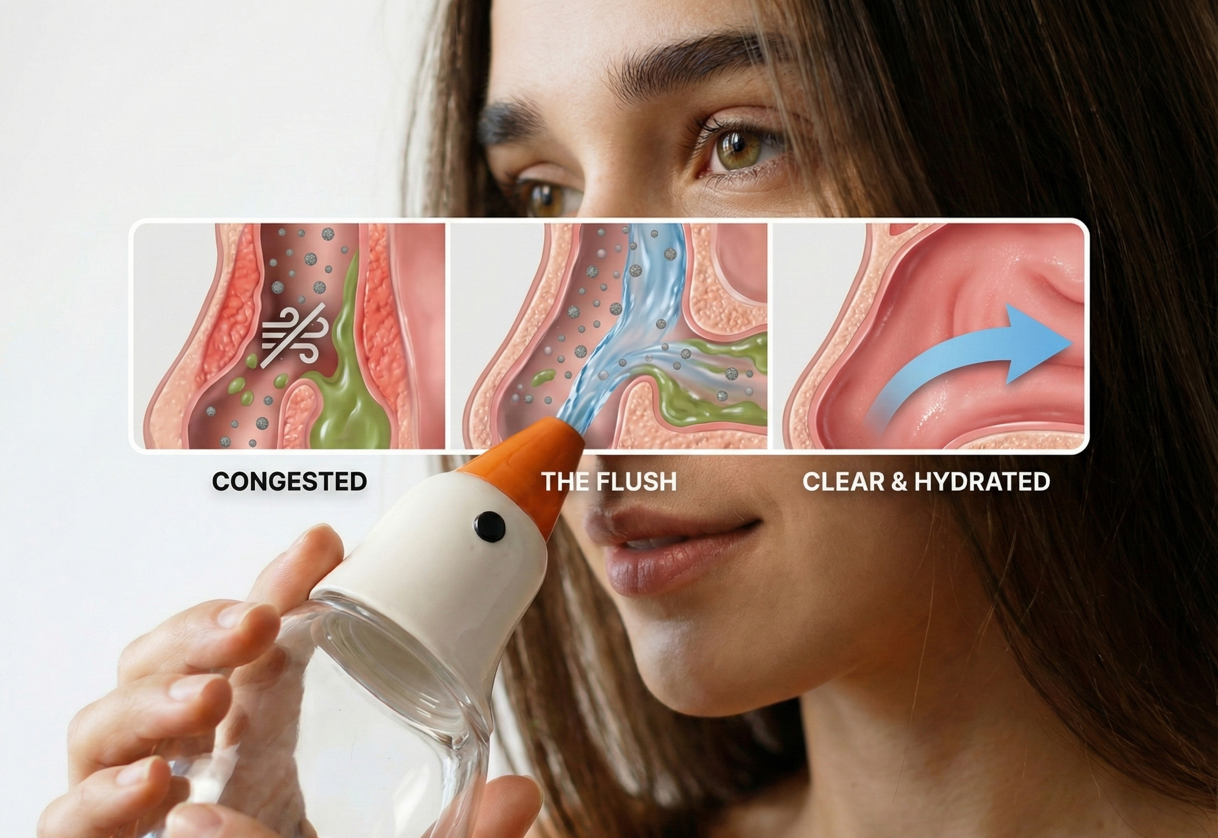 The CleanBeak Kit (Bottle + 60 saline packets)